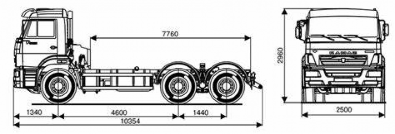 6520-3072-53 Шасси КамАЗ